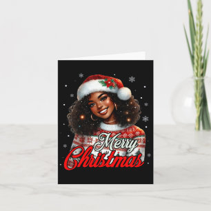 Afrikanisch-amerikanische Weihnachtsfrauen-Mama Karte