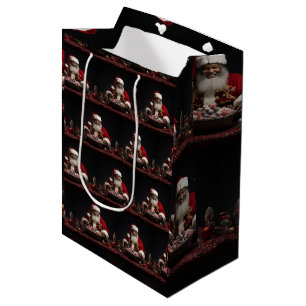 Afrikanisch-amerikanischer Santa Claus Candy Mittlere Geschenktüte