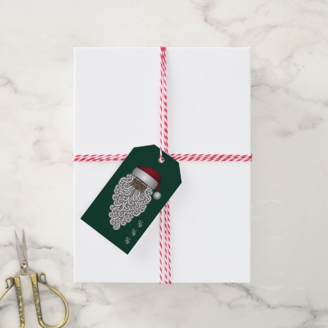 Afrikanisch-amerikanischer Schwarzer Weihnachtsman Geschenkanhänger (Mit Garn)