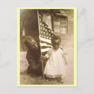 Afrikanisch-amerikanischer Sohn und Mutter, US-Fla Postkarte
