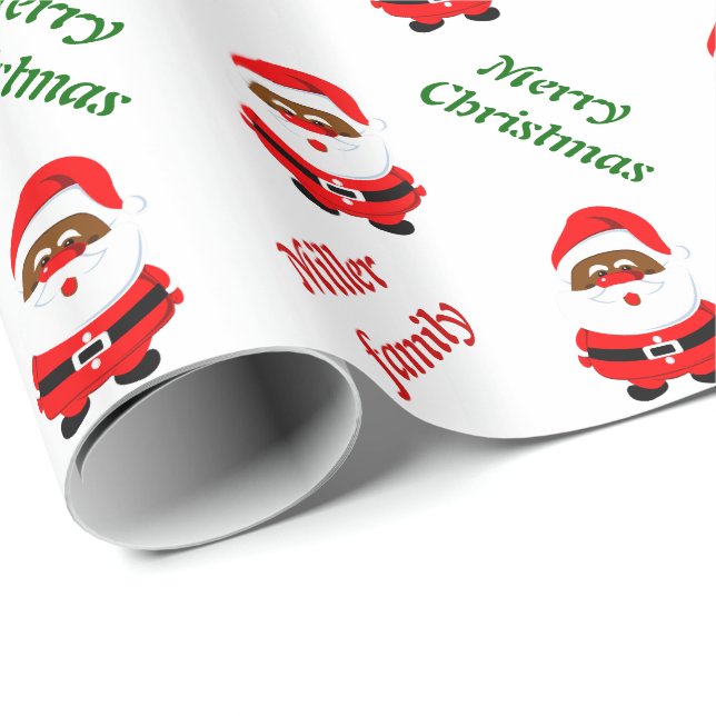 Afrikanisch-amerikanischer Weihnachtsbrauch Geschenkpapier (Rolleneckpunkt)