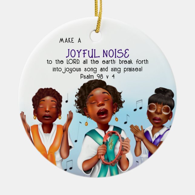 Afrikanisch-Amerikanisches Sängerbuch Keramik Ornament (Vorne)