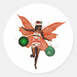 Afrikanisch-Amerikanisches Weihnachtsgebäck Runder Aufkleber