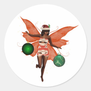 Afrikanisch-Amerikanisches Weihnachtsgebäck Runder Aufkleber