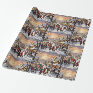 Afrikanisch-amerikanisches Weihnachtswrapping Pape Geschenkpapier