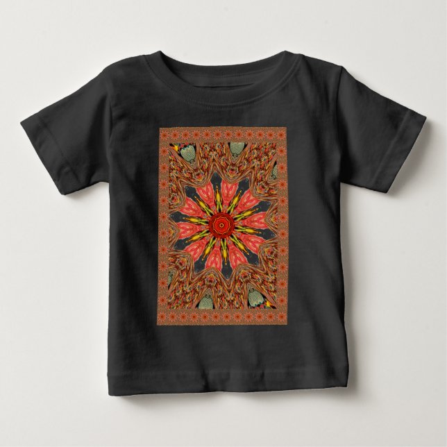 Afrikanisch-asiatisches traditionelles Muster Baby T-shirt (Vorderseite)
