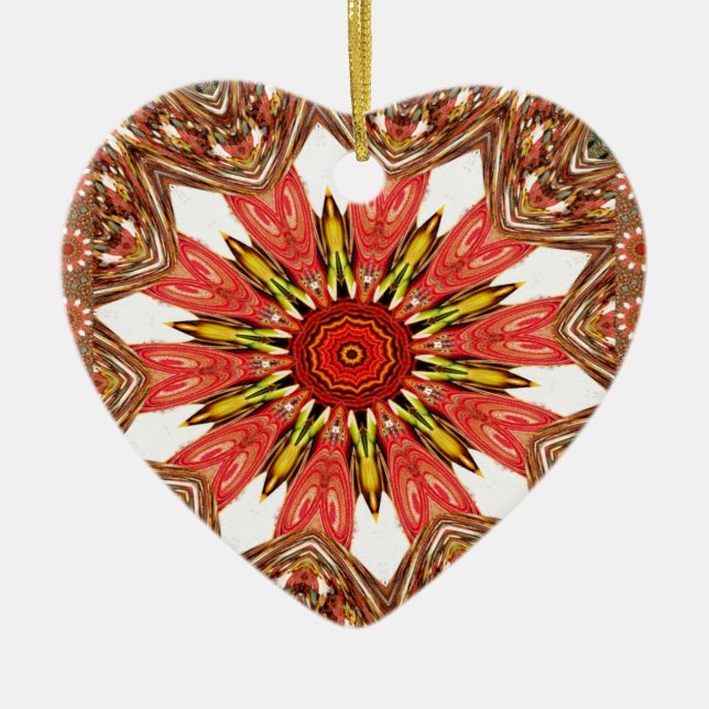 Afrikanisch-asiatisches traditionelles Muster Keramik Ornament (Vorne)