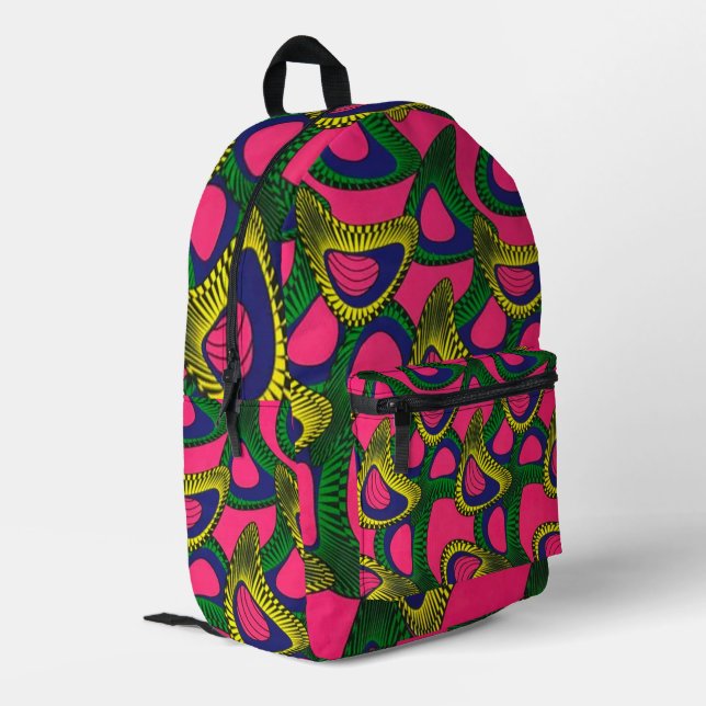 afrikanisch bedruckter rucksack (Rückseitige Ecke links)