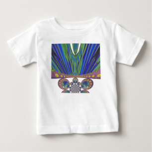Afrikanisch Blau Lila Dekorativer Kunstdruck Baby T-shirt