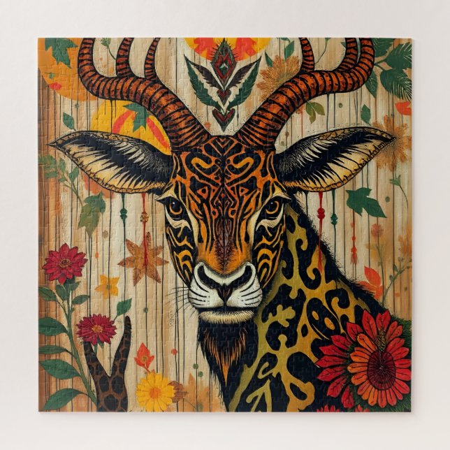 afrikanisch-ethnische Kwanzaa Wildtiere in Disguis (Vertikal)