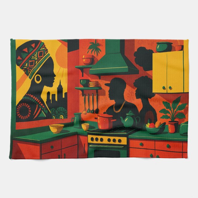 AFRIKANISCH GESCHIRRTUCH (Horizontal)
