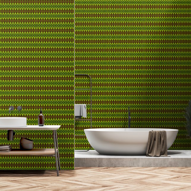 Afrikanisch Inspiriert geometrisch Tapete (Badezimmer)