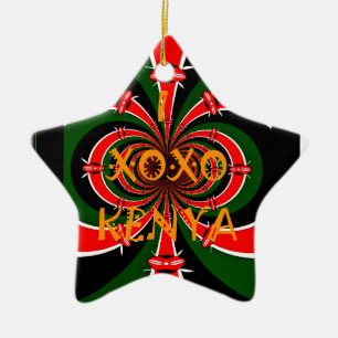 Afrikanisch inspirierte abstrakte Kunst zur kenian Keramikornament