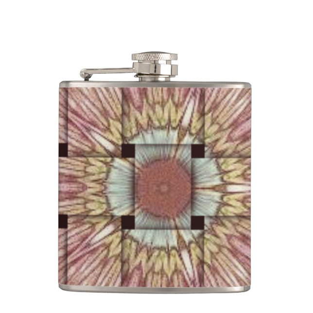 afrikanisch Inspirierte Kunstdrucke - Geometrische Flachmann (Vorderseite)