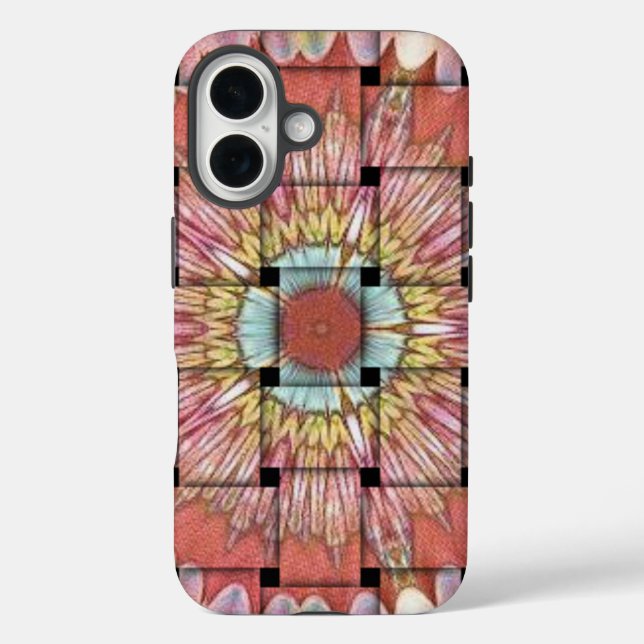 afrikanisch Inspirierte Kunstdrucke - Geometrische iPhone 16 Hülle (Rückseite)