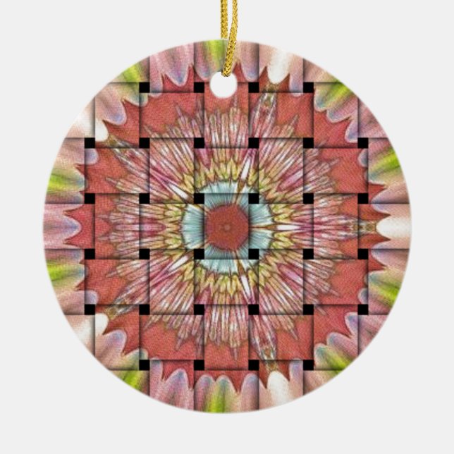 afrikanisch Inspirierte Kunstdrucke - Geometrische Keramik Ornament (Vorne)