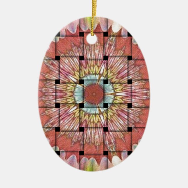 afrikanisch Inspirierte Kunstdrucke - Geometrische Keramikornament (Vorne)