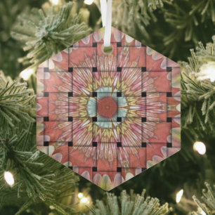 afrikanisch Inspirierte Kunstdrucke - Geometrische Ornament Aus Glas