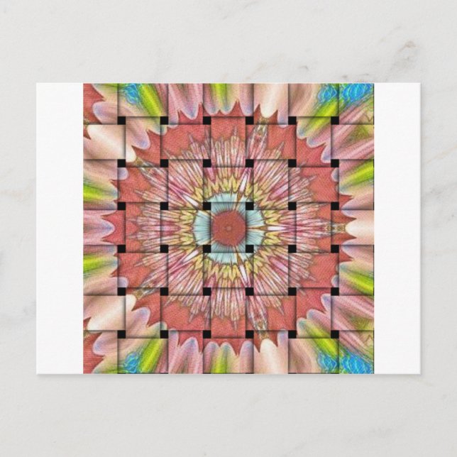 afrikanisch Inspirierte Kunstdrucke - Geometrische Postkarte (Vorderseite)