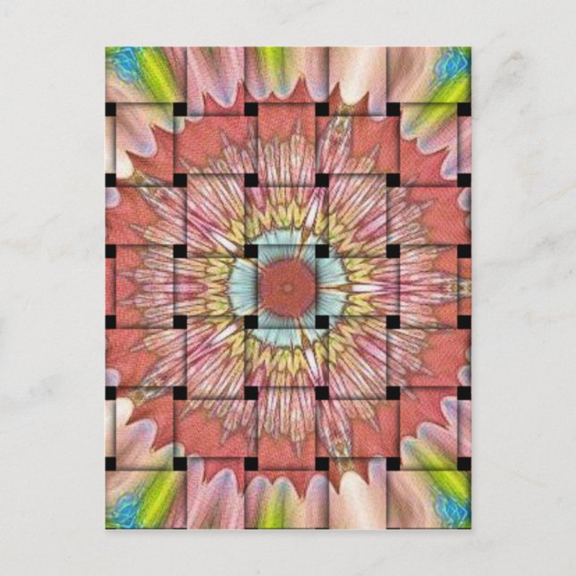 afrikanisch Inspirierte Kunstdrucke - Geometrische Postkarte (Vorderseite)