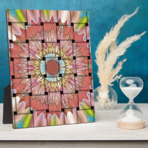 Afrikanisch inspirierter Kunstdruck – Geometrische Fotoplatte