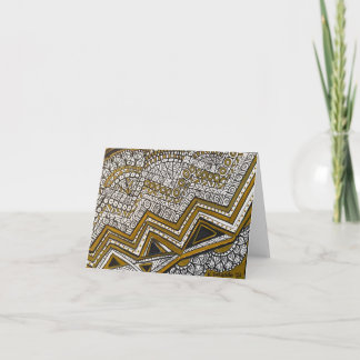 Afrikanisch inspiriertes Design in Schwarz/Gold Karte