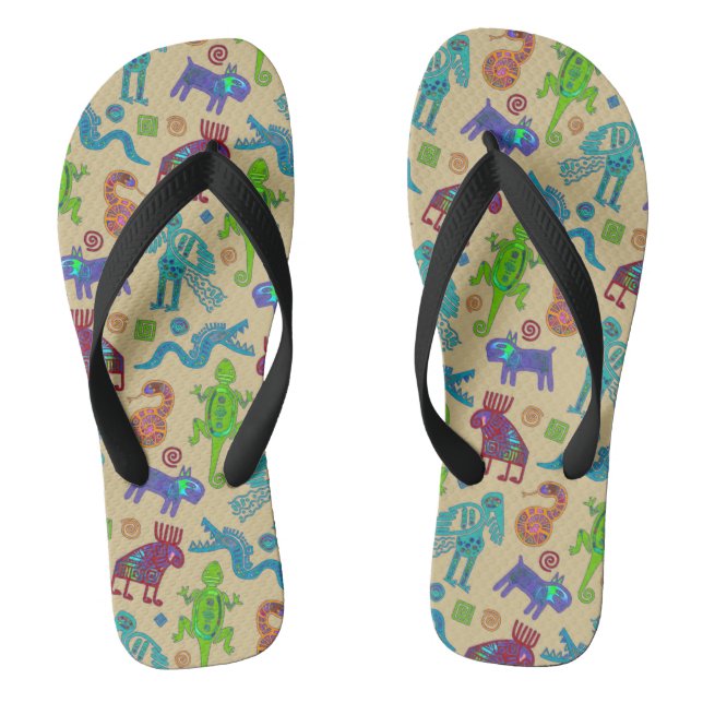 Afrikanisch-mexikanische Kultur - primitives Stamm Flip Flops (Fußbett)