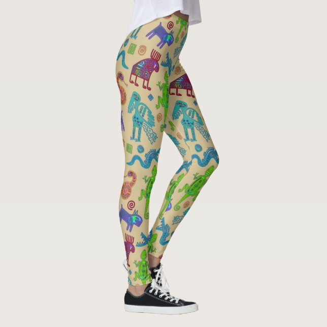 Afrikanisch-mexikanische Kultur - primitives Stamm Leggings (Rechts)