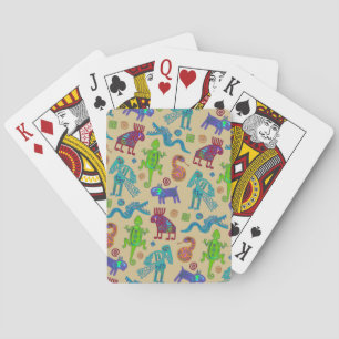 Afrikanisch-mexikanische Kultur - primitives Stamm Spielkarten