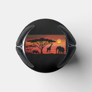 Afrikanisch-Tiere und Sonnenuntergang Dosenkühler