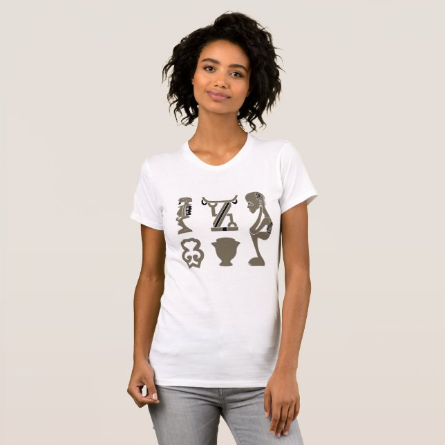 Afrikanische abstrakte Stammeskunst T-Shirt (Vorne ganz)