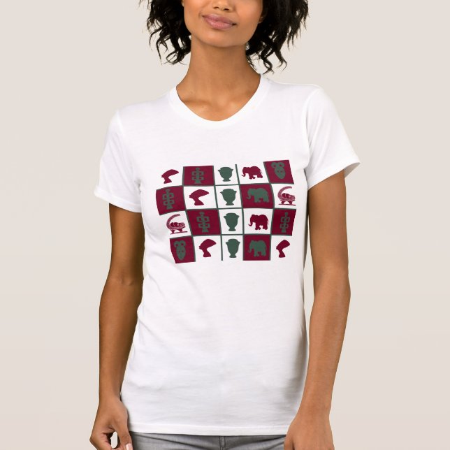 Afrikanische abstrakte Stammeskunst T-Shirt (Vorderseite)
