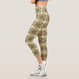 Afrikanische Adinkra-Muster capri-Leggings Capri Leggings