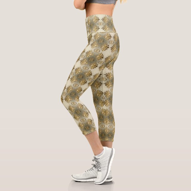 Afrikanische Adinkra-Muster capri-Leggings Capri Leggings (Links)
