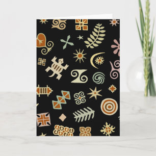 Afrikanische Adinkra-Symbole Karte