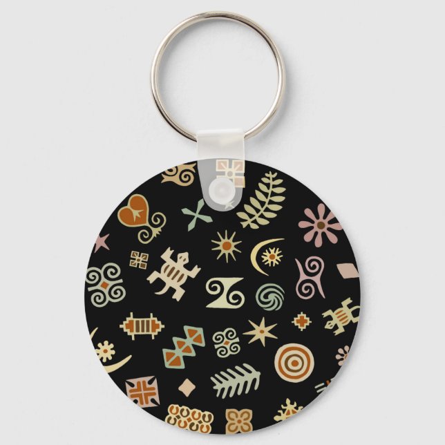 Afrikanische Adinkra-Symbole Schlüsselanhänger (Vorderseite)