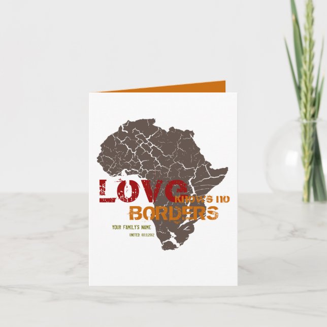 Afrikanische Adoption - Karten für die Ankündigung (Vorderseite)