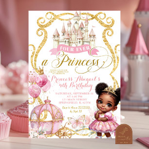 Afrikanische Afro Prinzessin Für immer eine Prinze Einladung