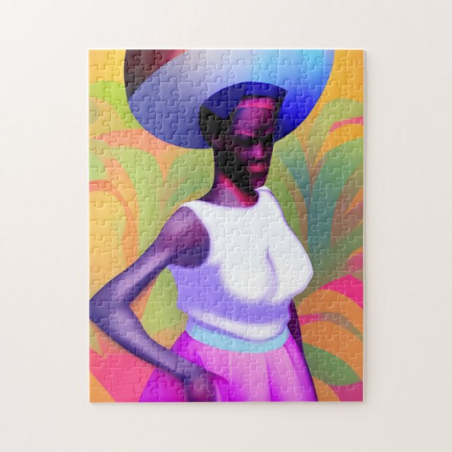 Afrikanische Alte Frau, die Vase auf ihrem Kopf tr (Vertikal)