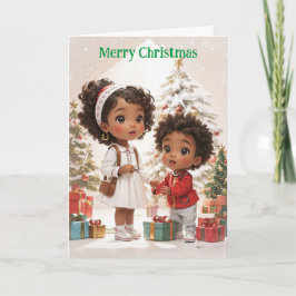 Afrikanische Amerikaner Kinder frohe Weihnachten
