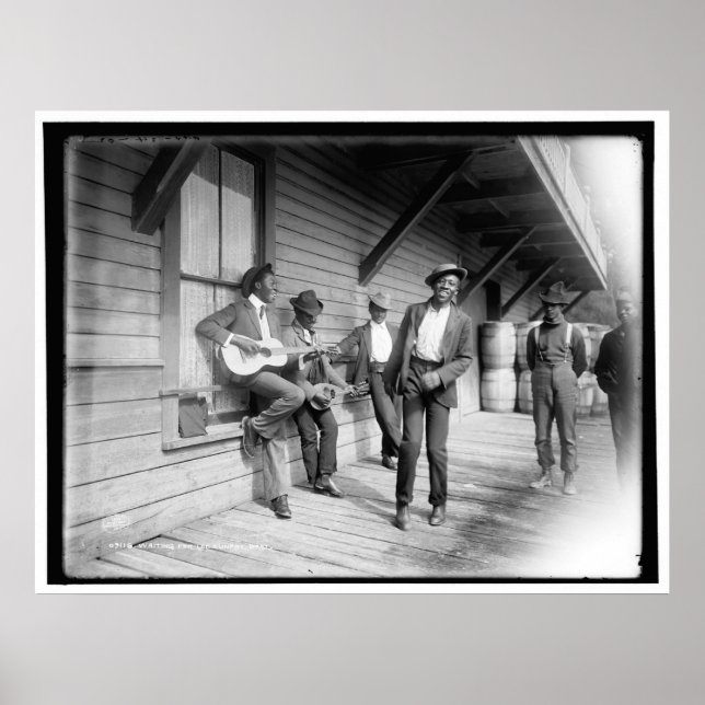 Afrikanische Amerikaner Wartete für das Schiff c19 Poster (Vorne)