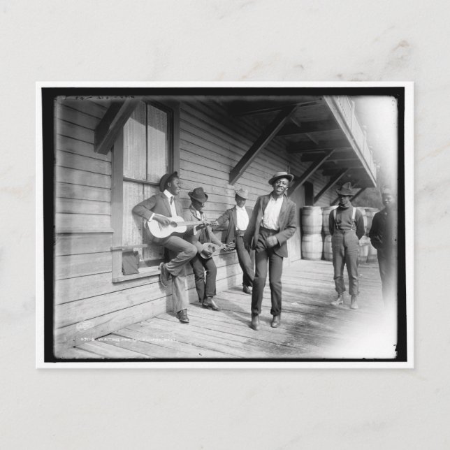 Afrikanische Amerikaner Wartete für das Schiff c19 Postkarte (Vorderseite)