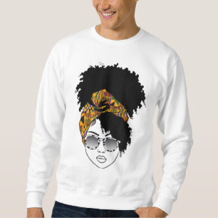 Afrikanische Amerikanerin Kente Cloth Headband Nat Sweatshirt