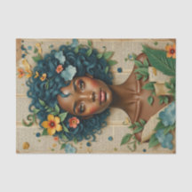 Afrikanische Amerikanerin mit Blume - Enttäuschung