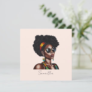 Afrikanische Amerikanerin mit schicke Sonnenbrille