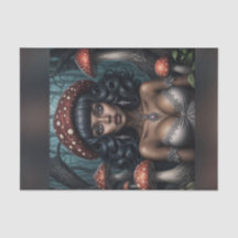 Afrikanische Amerikanerin Mushroom Queen Decoupage