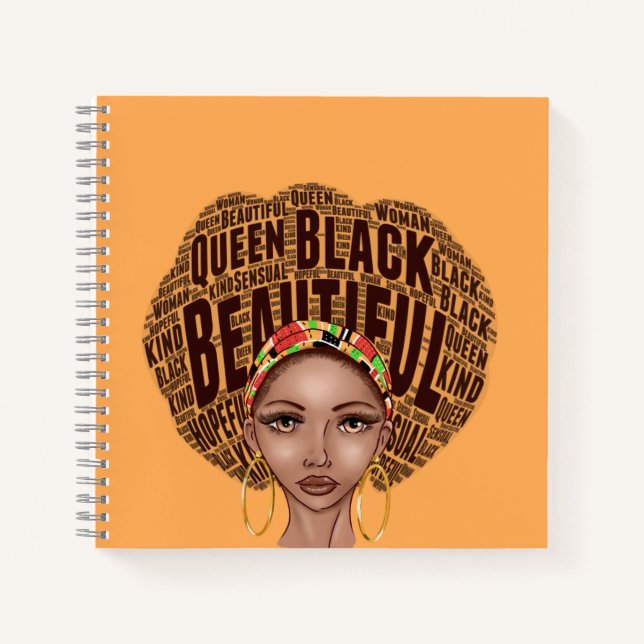Afrikanische Amerikanerin Notizbuch (Vorderseite)