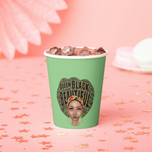 Afrikanische Amerikanerin Pappbecher (Insitu)