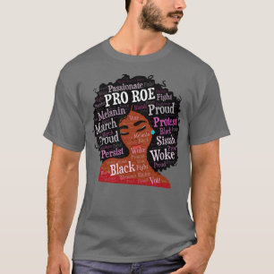 Afrikanische Amerikanerin Pro Roe Afro T-Shirt