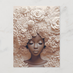 Afrikanische Amerikanerin Schwarze Königin Melanin Postkarte